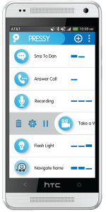 © pressybutton.com So soll die App aussehen, mit der die Funktionen des Buttons gesteuert werden können.