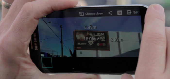 So sieht eine berechnete Fläche mit Spike auf dem Smartphone aus. (Bild: © Spike/Kickstarter)