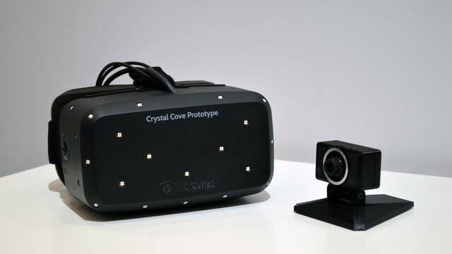 Der Oculus Rift Crystal Cover Prototyp mit einbeauten LEDs zum Positionstracking (Bild: © Oculus VR, Inc.)