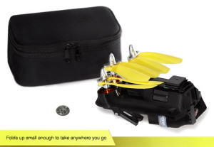 Das Ding ist zusammengeklappt wirklich klein. (Bild: kickstarter/© AirDroids)
