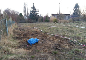 Das Grundstück nach der Finalisierung des Kabel-Grabens. Ein weiter Weg.