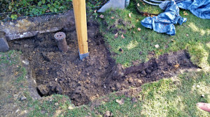 Schieber und 2. Wassersäule sitzen. Endlich kein Lock mehr im Garten (Bild: © O. Thiele)