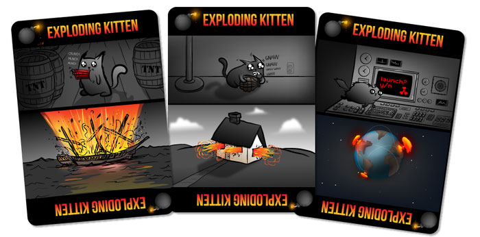 Knalliges Kartenspiel - Exploding Kittens (Bild: kickstarter/ ©Elan Lee, Matthew Inman, Shane Small )