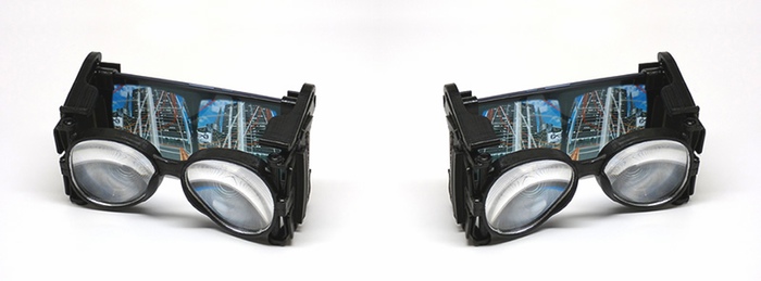Klapp-Gestell mit Fresnel-Linsen - Wearality Sky (Bild: kickstarter/ © Wearality Corporation)