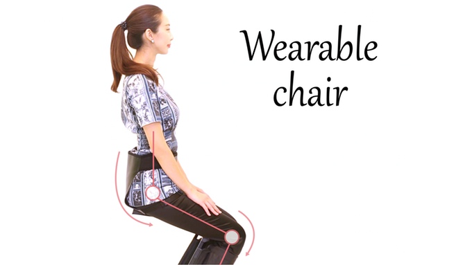 Da muss ich mir erst mal hinsetzen - WearableChair, der Stuhl zum anziehen (Bild: indiegogo/© wear-chair.com/ )