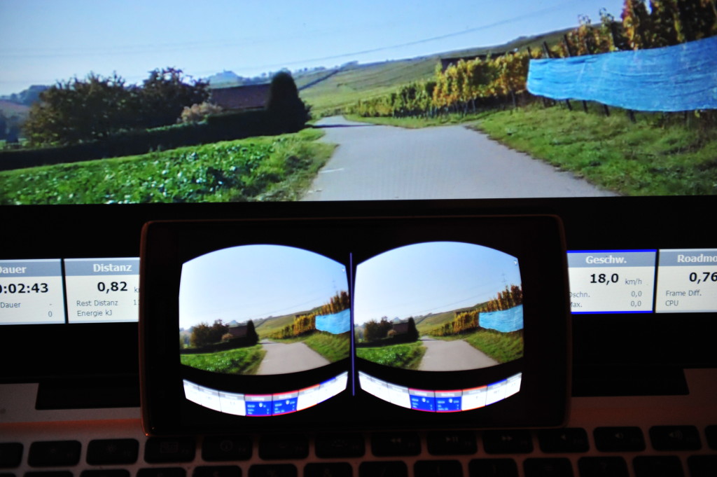 Real-Life-Video von Ergoplanet via Trinus VR auf das Smartphone gestramt (Bild: miy.de/© Oliver Thiele)